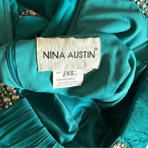 Nina Austin Studded Shirred Dress - Picture 6 of 7